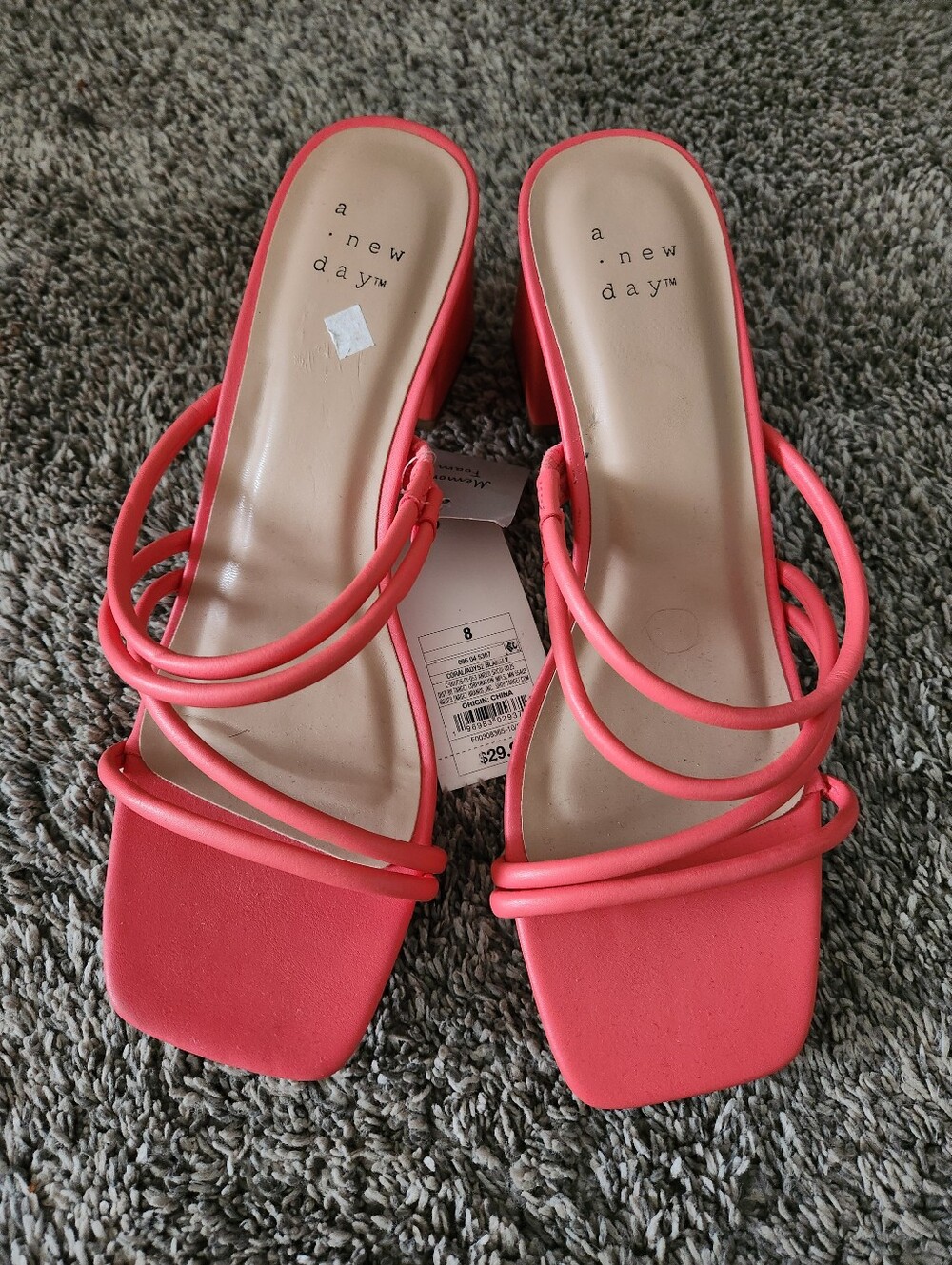 ✨️✨️a New Day Coral Sandals Size 8 New